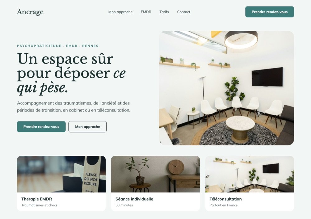 Projet concept : site pour psychopraticienne emdr