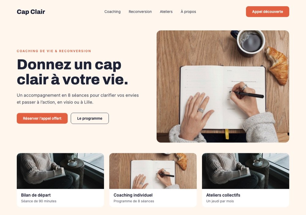 Projet concept : site pour coach de vie