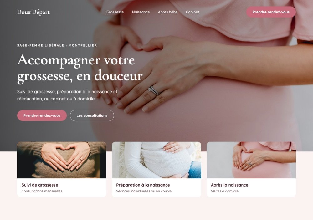 Projet concept : site pour sage-femme libérale