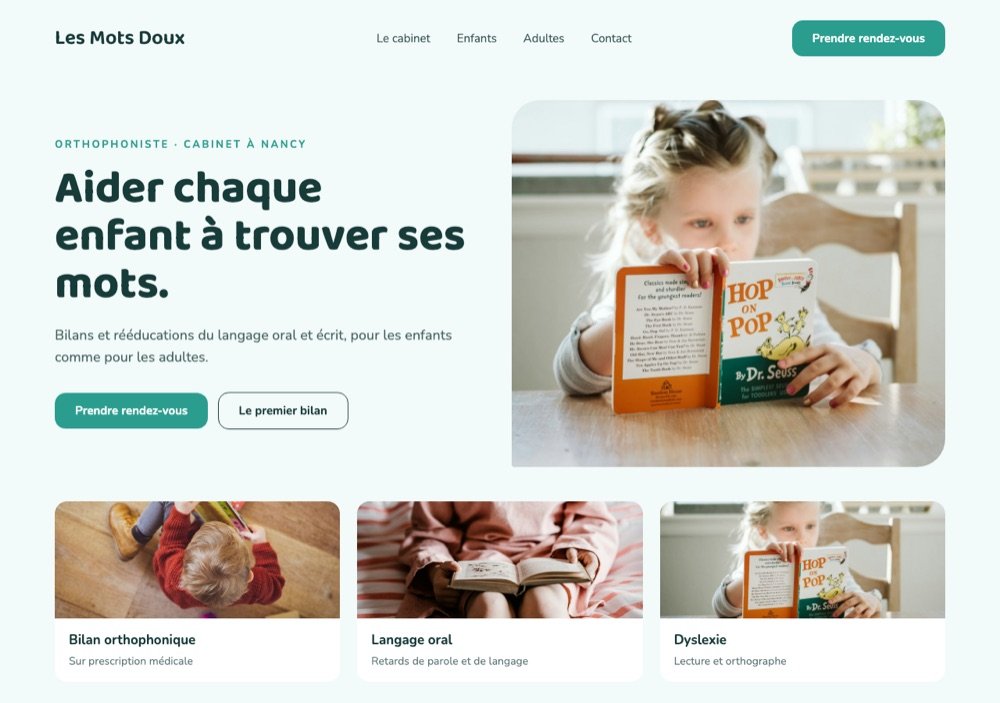 Projet concept : site pour orthophoniste